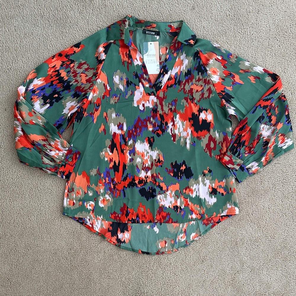 Multicolor Abstract Blouse